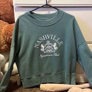 Nashville Equestrian Club Green Sweater (L)